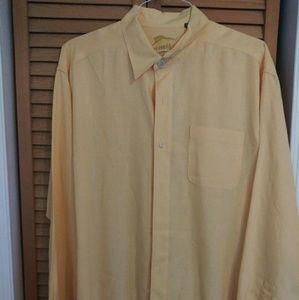 Men's long sleeve linen button down
